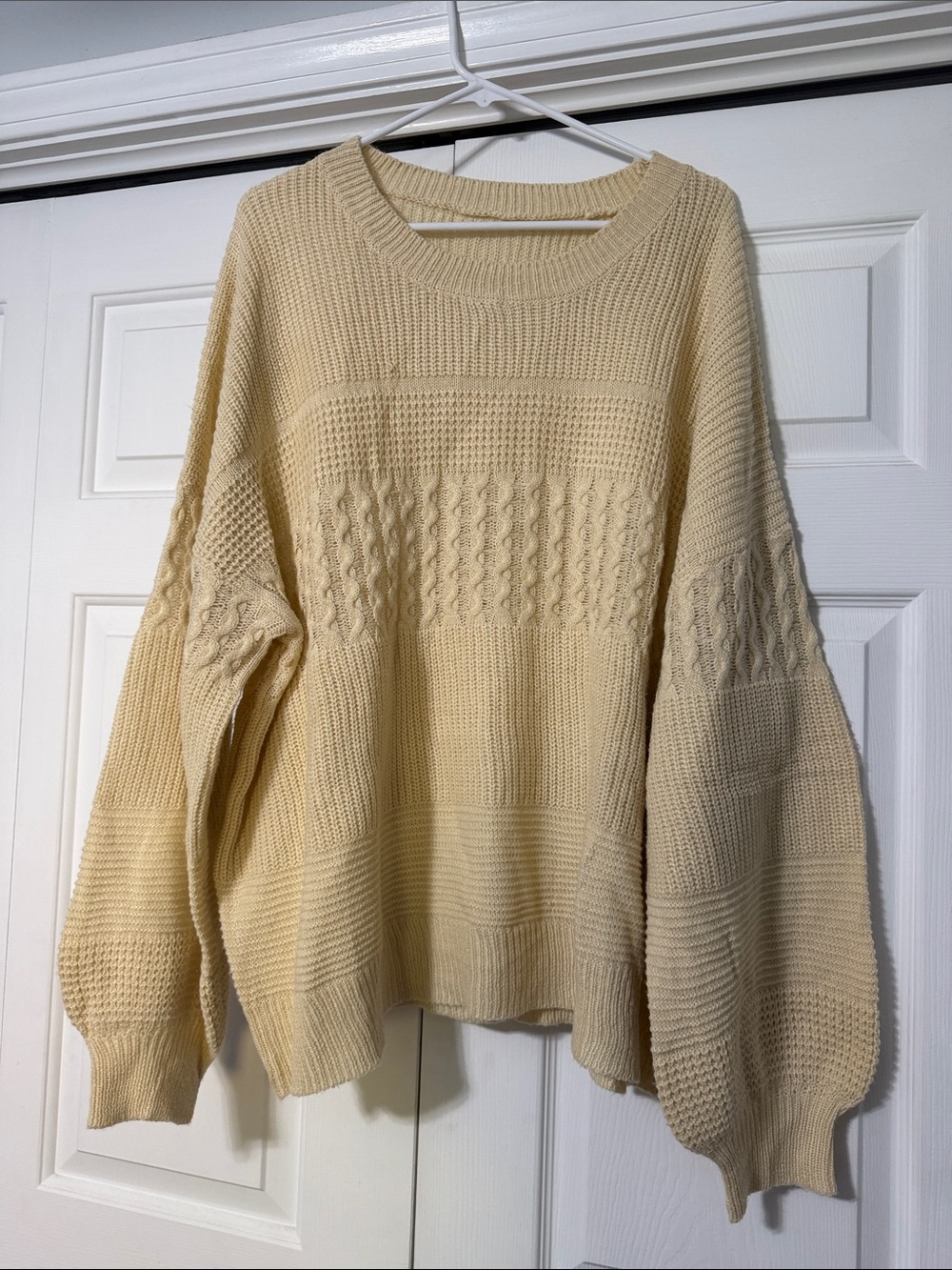 Cozy Cream Cable-Knit Women's Sweater